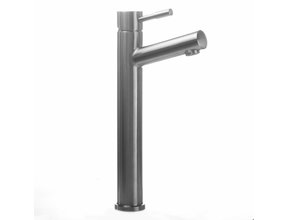 SaniPro Wastafelkraan hoog RVS 35cm rond eenhendel bediening