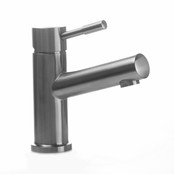 SaniPro Wastafelkraan Laag RVS 15cm rond eenhendel bediening