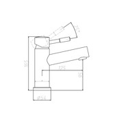SaniPro Wastafelkraan Laag RVS 15cm rond eenhendel bediening