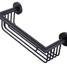 Doucherek Mat Zwart Creavit Aloni Badrek Shampoo houder 25cm Messing