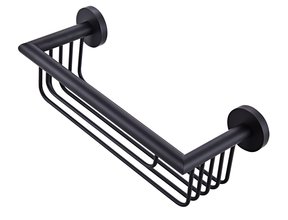Doucherek Mat Zwart Creavit Aloni Badrek Shampoo houder 25cm Messing