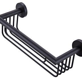 Doucherek Mat Zwart Creavit Aloni Badrek Shampoo houder 25cm Messing