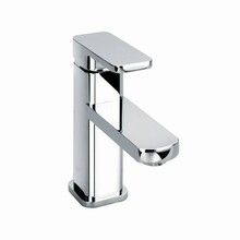 SaniPro Fiora Wastafelkraan Laag Chroom vierkant met ronde afwerking.