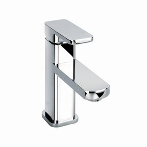 SaniPro Fiora Wastafelkraan Laag Chroom vierkant met ronde afwerking.