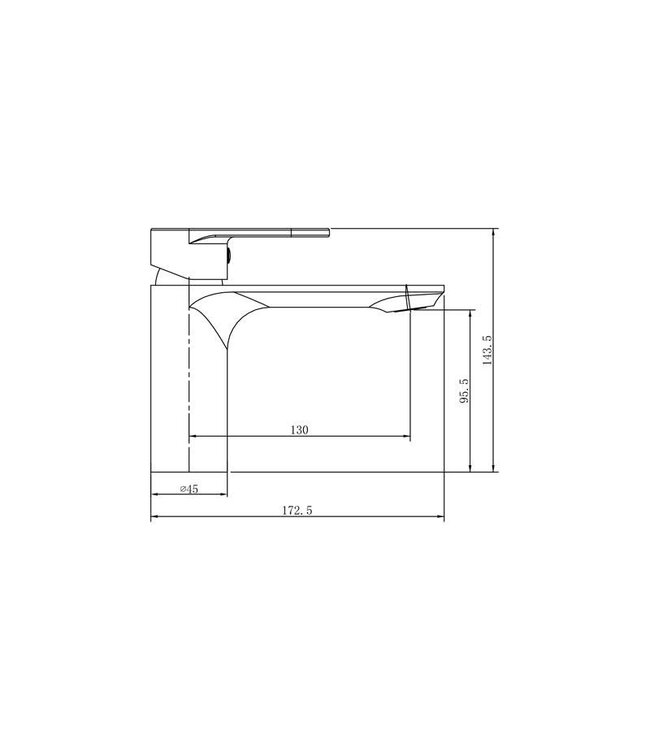 SaniPro Edge Wastafelkraan Laag Chroom Rond