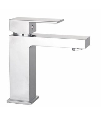 SANI-SUPPLY SaniPro Cube Wastafelkraan laag VierkantÂ Chroom