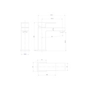 SaniPro Cube Wastafelkraan laag VierkantÂ Chroom