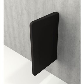Scheidingswand Bocchi Taormina Schaamschot Mat Zwart 73x47x7cm