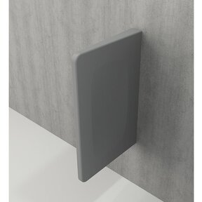 Scheidingswand Bocchi Taormina Schaamschot Mat Grijs 73x47x7cm
