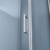 Douchecabine Pentagoon Vijfhoek Draaideur 100x100x200cm SaniPro Antikalk Nano Coating Helder Glas Chroom Profiel 8mm Veiligheidsglas Easy Clean