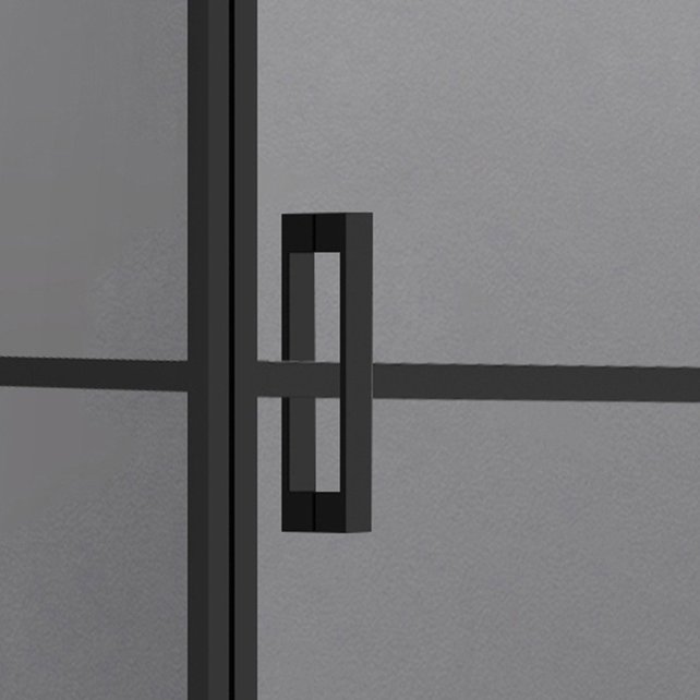 Douchecabine Collins Mat Zwart Vierkant 90x100cm Draaideur Antikalk Helderglas 8mm Veiligheidsglas Easy Clean