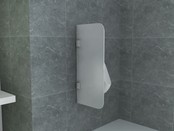 Aloni Melkglas Urinoir Schaamschot 90x40cm 8mm Veiligheidsglas Scheidingswand hoog CR-W001