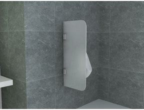 Aloni Melkglas Urinoir Schaamschot 90x40cm 8mm Veiligheidsglas Scheidingswand hoog CR-W001