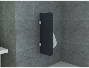 Aloni Rookglas Urinoir Schaamschot 90x40cm 8mm Veiligheidsglas Scheidingswand hoog CR-W001