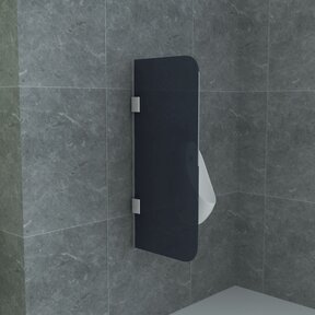 Aloni Rookglas Urinoir Schaamschot 90x40cm 8mm Veiligheidsglas Scheidingswand hoog CR-W001