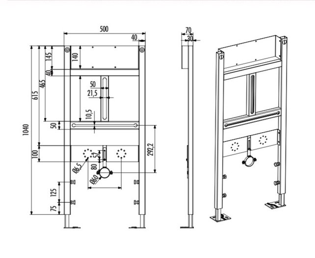 Urinoir Element inbouw Creavit Inbouwlement Urinoir GPM600.01 Urinoir Element inbouw Creavit Inbouwlement Urinoir GPM600.01