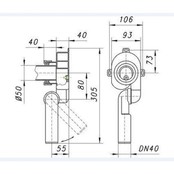 Urinoir sifon Aloni Horizontaal / Verticaal PS019