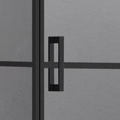 Douchecabine Collins  Mat Zwart Vierkant 120x100cm Draaideur Antikalk Helderglas 8mm Veiligheidsglas Easy Clean