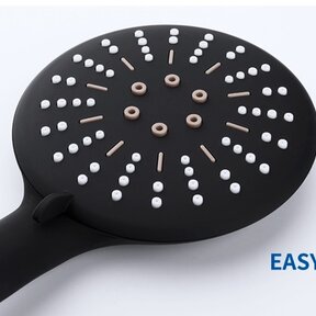 Handdouche Douchekop Mat Zwart driestanden antislip rond Sanipro ABS douchekop