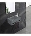 Fontein Toilet Betonlook Kraangat Rechts met handdoekhouder - Toiletmeubel WC Solid Surface 36x16cm