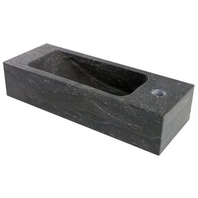 Toilet Fontein natuursteen SaniPro Slim 45X17X10 Kraangat Links of Rechts