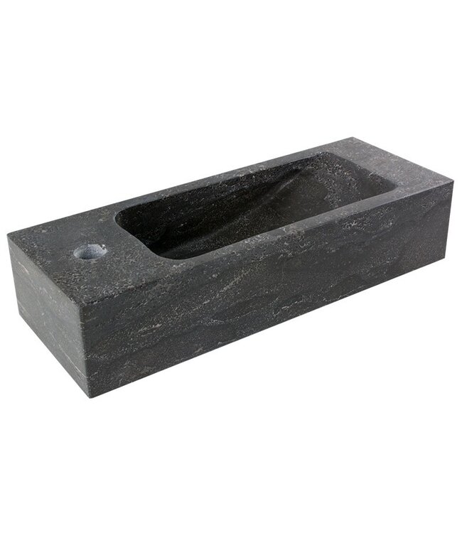 Toilet Fontein natuursteen SaniPro Slim 45X17X10 Kraangat Links of Rechts