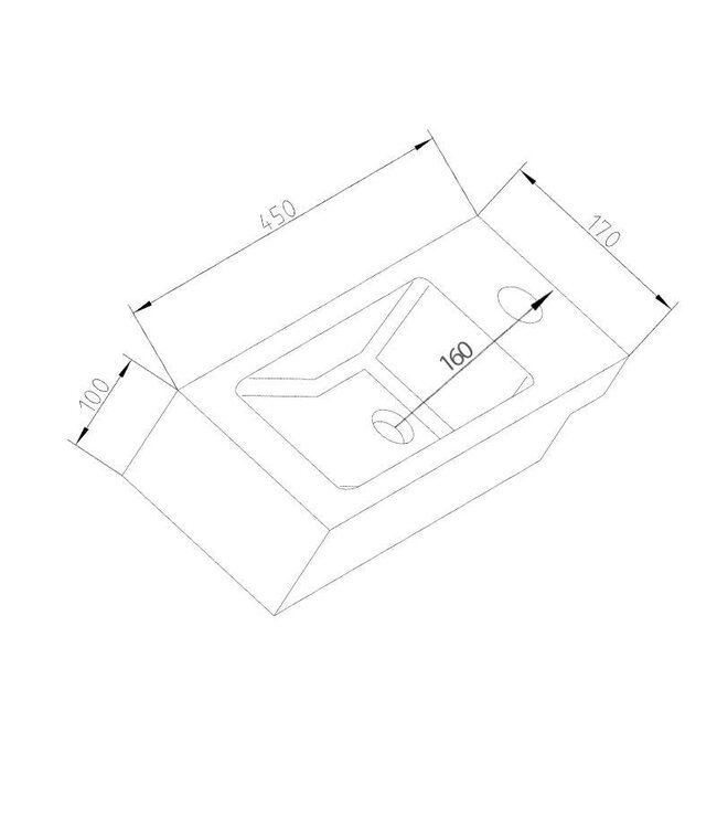 Toilet Fontein natuursteen SaniPro Slim 45X17X10 Kraangat Links of Rechts