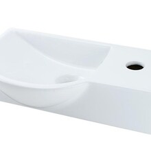 Fontein Toilet 40x22x10cm Kraangat Rechts SaniPro Bee Rechthoek Keramiek met overloop Links / Rechts