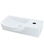 SANI-SUPPLY Fontein Toilet 40x22x10cm Kraangat Rechts SaniPro Bee Rechthoek Keramiek met overloop Links / Rechts