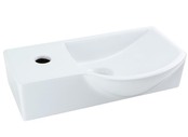 Fontein Toilet 40x22x10cm Kraangat Links SaniPro Bee Rechthoek Keramiek met overloop Links / Rechts