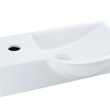Fontein Toilet 40x22x10cm Kraangat Links SaniPro Bee Rechthoek Keramiek met overloop Links / Rechts