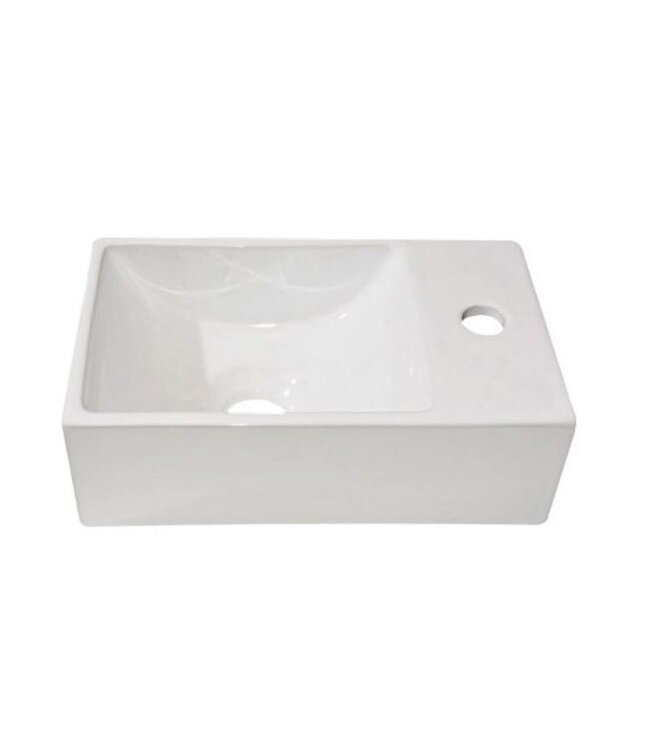Mini ToiletFontein Kraangat Links SaniPro New Wonder 30,5x19x10,5cm Links / Rechts