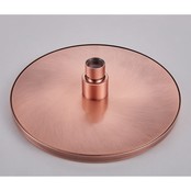 Copper Regendoucheset Opbouw Geborsteld Koper 20cm Rond Compleet met Thermostaatkraan Glijstang Regendouche Handdouche