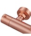 Copper Regendoucheset Opbouw Geborsteld Koper 20cm Rond Compleet met Thermostaatkraan Glijstang Regendouche Handdouche