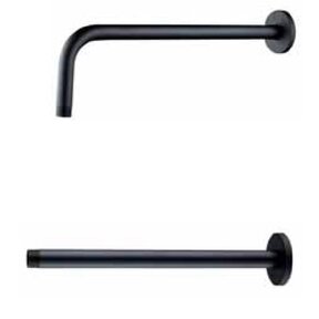 Inbouw Douchearm Rond Mat zwart Aloni Donna Wandbevestiging Wandarm 33,4 cm Mat Zwart Wandmontage