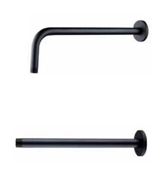 CREAVIT Inbouw Douchearm Rond Mat zwart Aloni Donna Wandbevestiging Wandarm 33,4 cm Mat Zwart Wandmontage