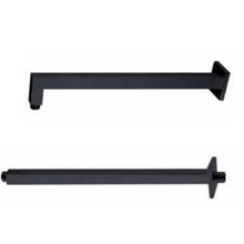 Inbouw Douchearm Vierkant Mat zwart Aloni Donna Wandbevestiging Wandarm 38,6 cm Mat Zwart Wandmontage