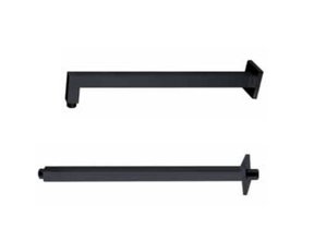 Inbouw Douchearm Vierkant Mat zwart Aloni Donna Wandbevestiging Wandarm 38,6 cm Mat Zwart Wandmontage