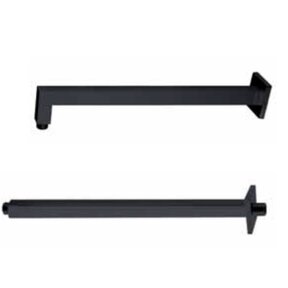 Inbouw Douchearm Vierkant Mat zwart Aloni Donna Wandbevestiging Wandarm 38,6 cm Mat Zwart Wandmontage