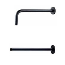 Inbouw Douchearm Rond Mat zwart Plafondbevestiging Aloni Donna Plafondarm 30 cm Mat Zwart Plafondmontage