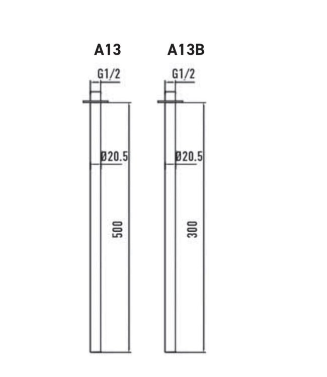 Inbouw Douchearm Rond Mat zwart Plafondbevestiging Aloni Donna Plafondarm 30 cm Mat Zwart Plafondmontage