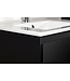 Creavit Sally Badkamermeubel Mat Zwart 100x50x45cm met Keramische Wastafel met 1 kraangat met overloop twee lades softclose