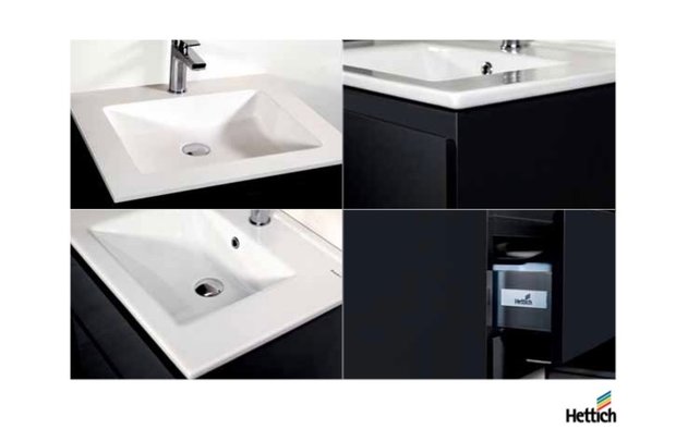 Creavit Sally Badkamermeubel Mat Zwart 80x50x45cm met Keramische Wastafel met 1 kraangat met overloop twee lades softclose Creavit Sally Badkamermeubel Mat Zwart 80x50x45cm met Keramische Wastafel met 1 kraangat met overloop twee lades softclose
