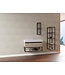 Industrieel Badkamermeubel Creavit Sharp 100x47x50cm met Stalen frame en wastafel met 1 kraangat overloop
