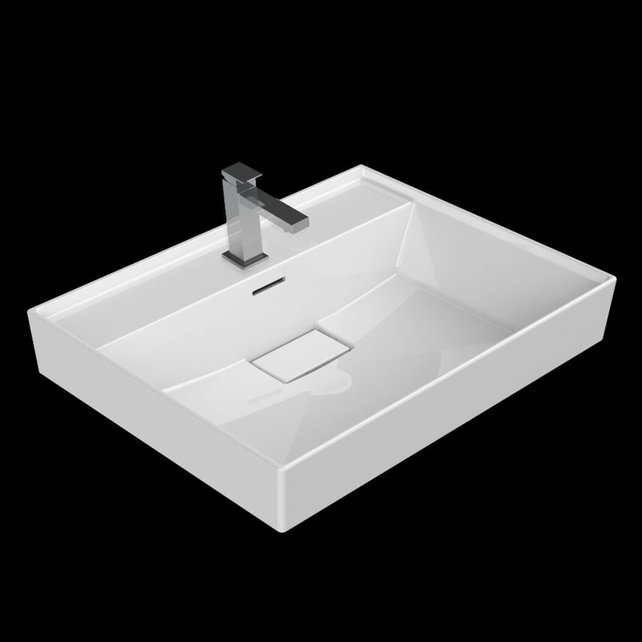 Industrieel Badkamermeubel Creavit Sharp 80x47x50cm met Stalen frame en wastafel met 1 kraangat overloop Industrieel Badkamermeubel Creavit Sharp 80x47x50cm met Stalen frame en wastafel met 1 kraangat overloop