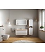 Design Badkamermeubel Set Pion Wit 120x85x53cm met Spiegel led verlichting en kolomkast 1 kraangat