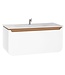 Design Badkamermeubel Set Pion Wit 120x85x53cm met Spiegel led verlichting en kolomkast 1 kraangat
