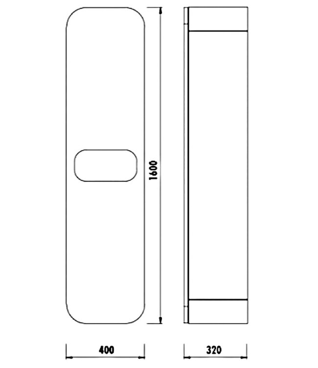 CREAVIT Design Badkamermeubel Set Pion Wit 120x85x53cm met Spiegel led verlichting en kolomkast 1 kraangat