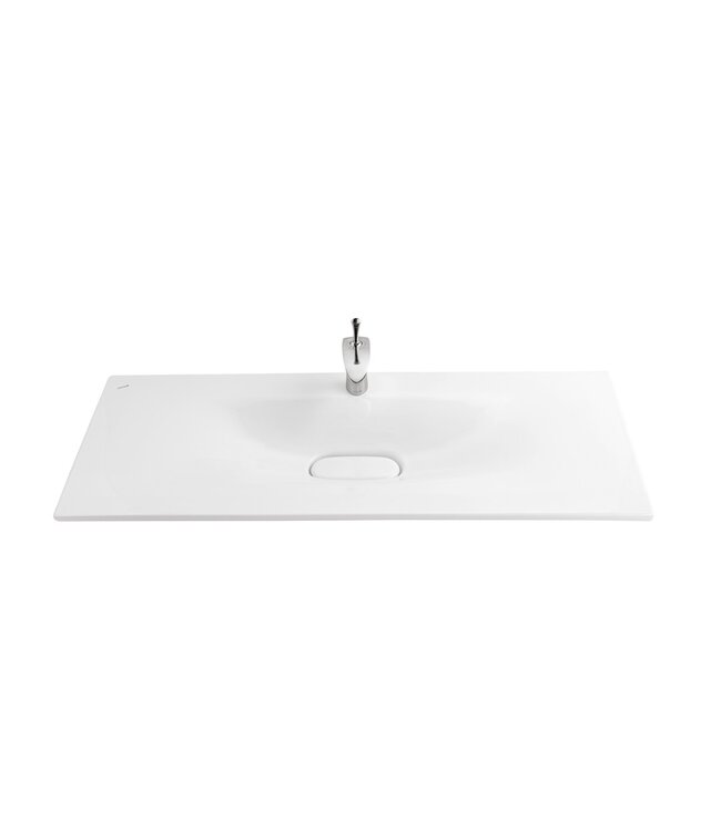 Design Badkamermeubel Set Pion Wit 120x85x53cm met Spiegel led verlichting en kolomkast 1 kraangat