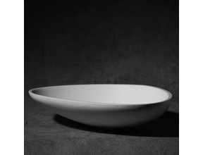 Waskom Solid Surface 63x42x14 cm Mat Wit Corona Ovaal